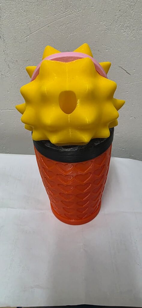 Vaso 3D Lisa – Los Simpson – 300ml – Plástico + Sorbete Lisa